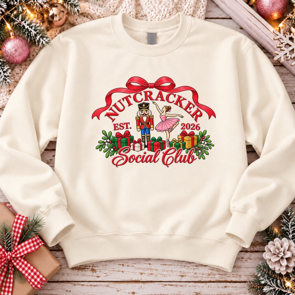 Nutcracker Social Club crewneck sweatshirt in off white