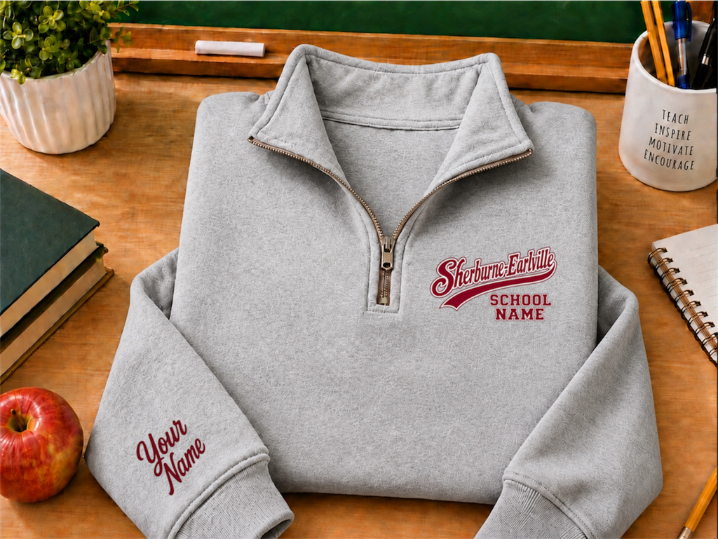 1/4 Zip Custom Add Your School