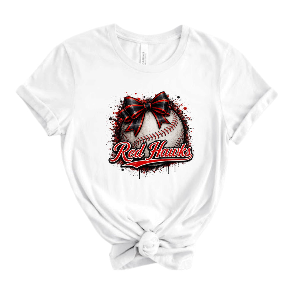 Red Hawks Drip Bow Baseball
