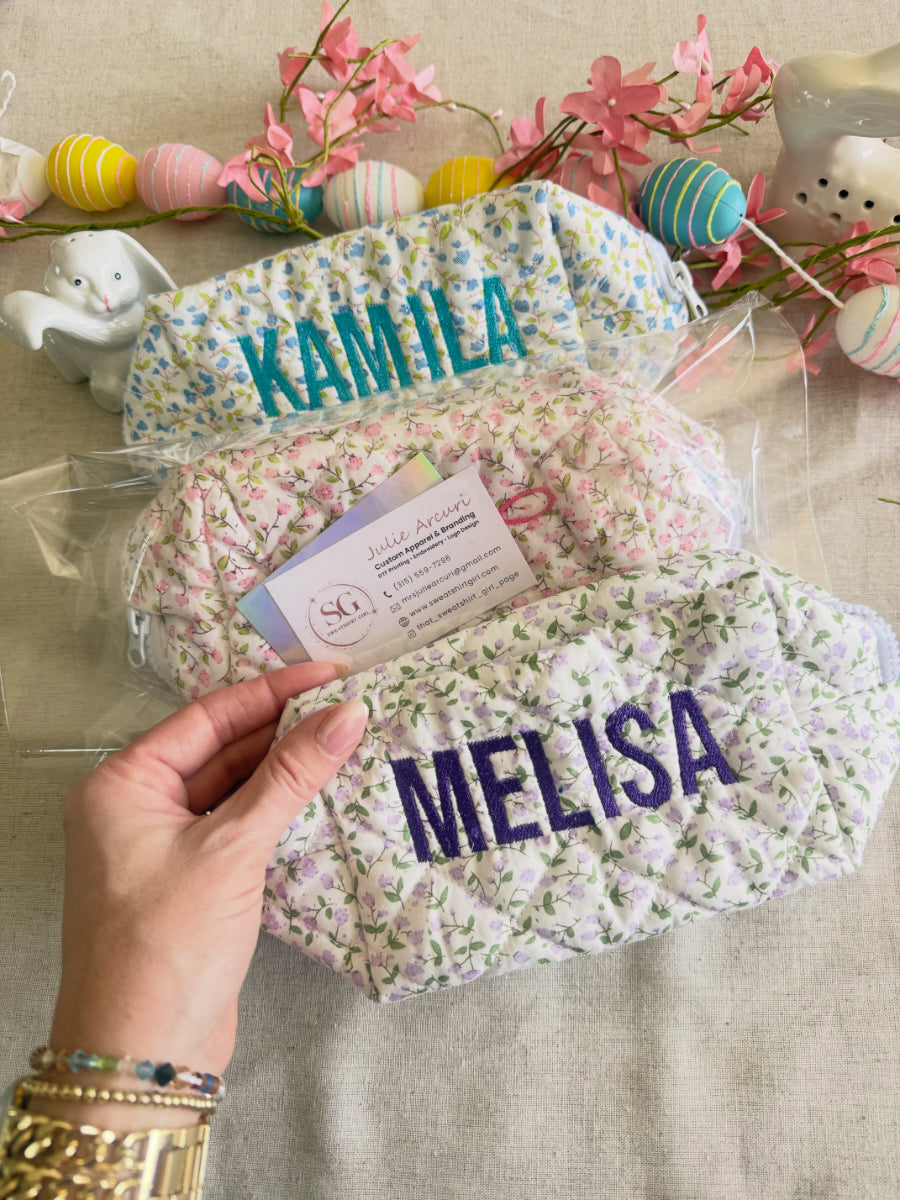Personalized Floral Mini Bag
