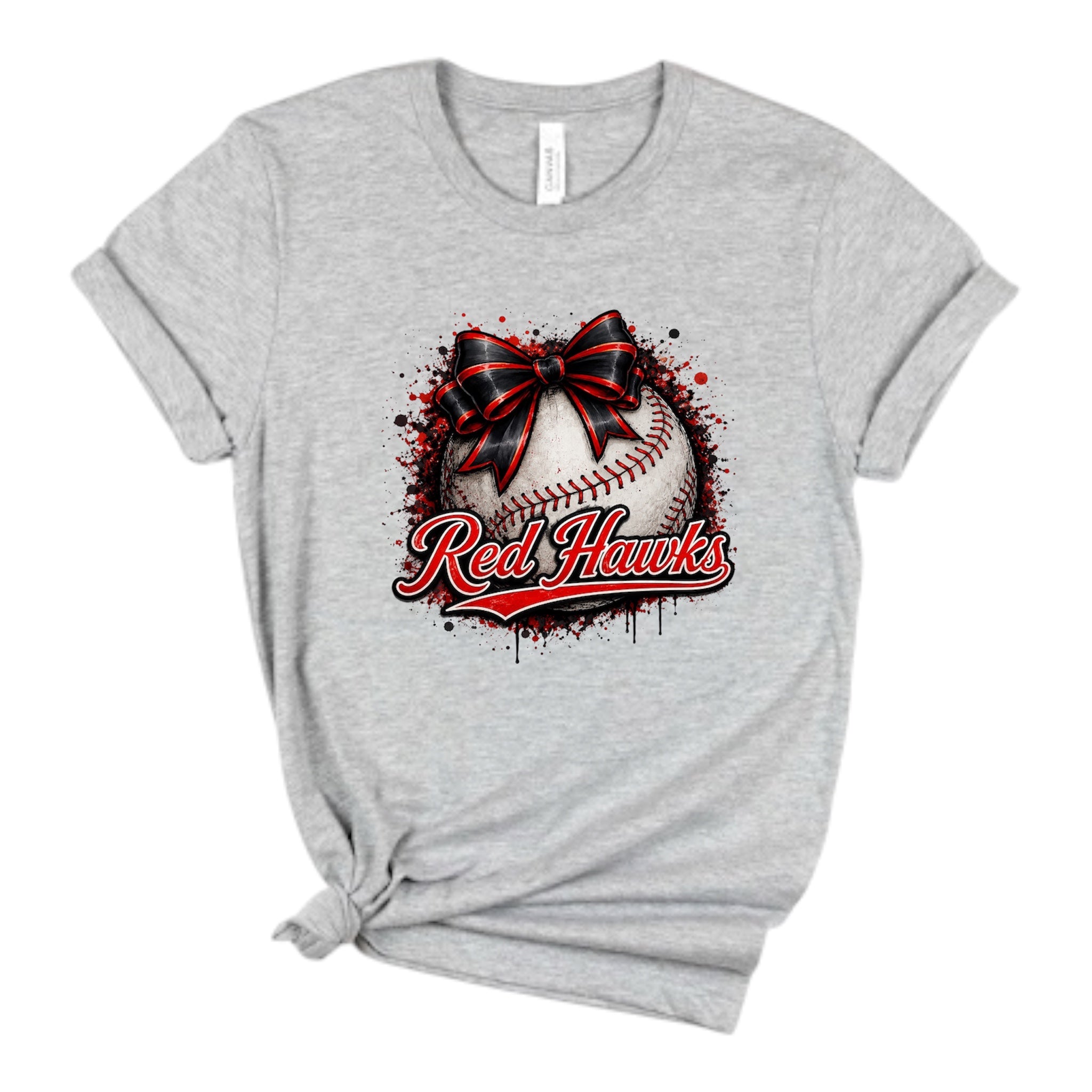 Red Hawks Drip Bow Baseball
