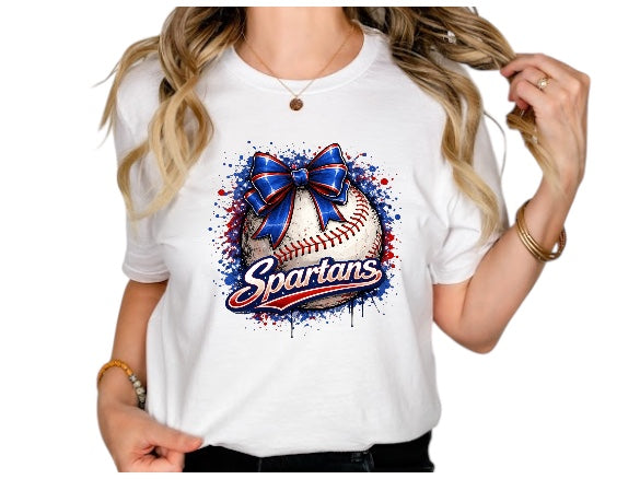Spartans Drip Bow Baseball