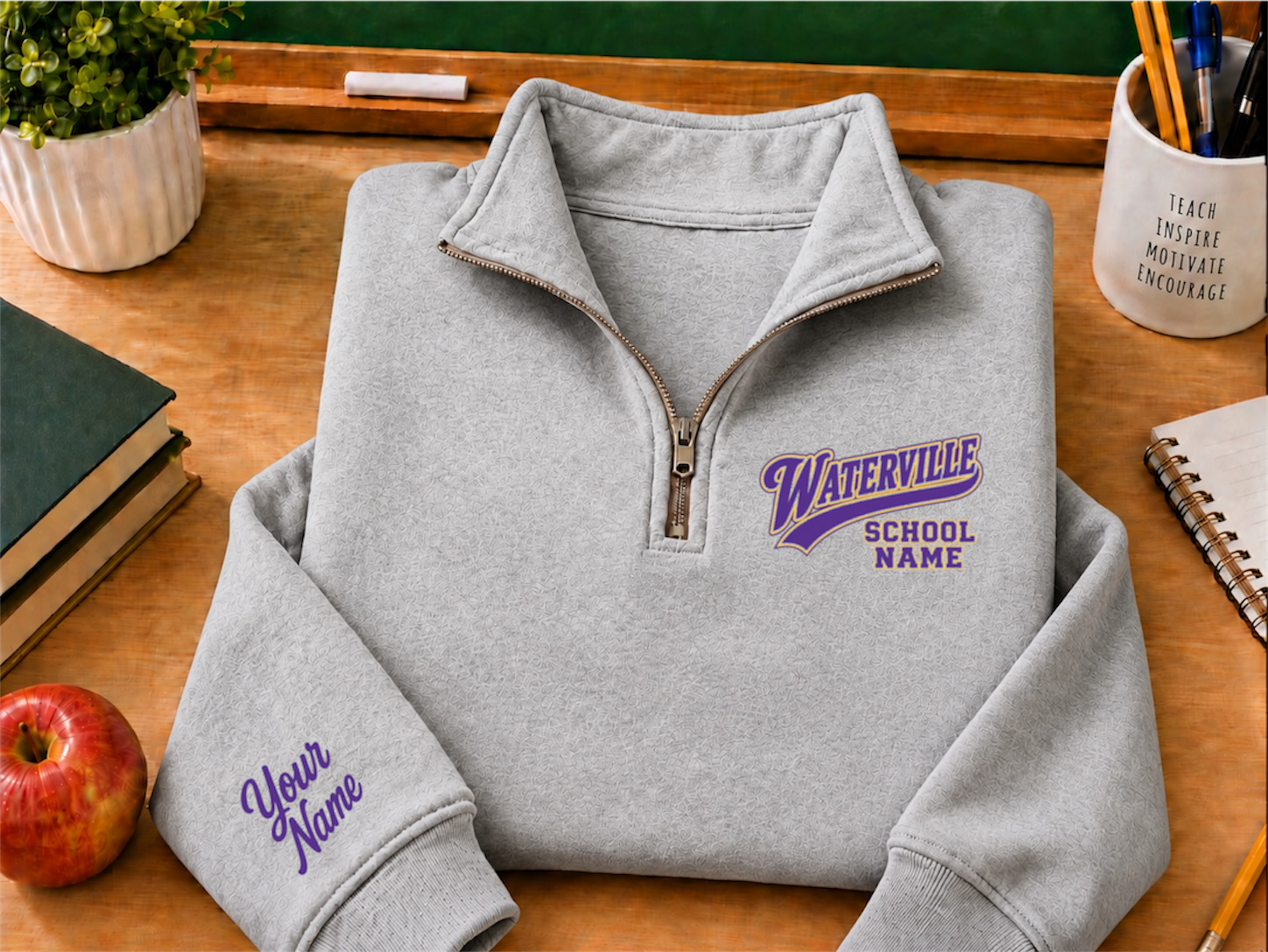 1/4 Zip Custom Add Your School