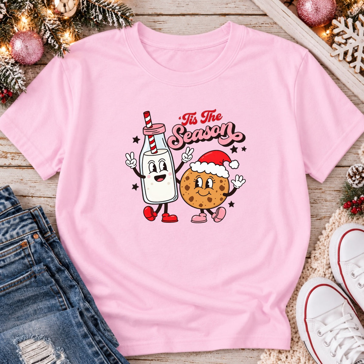Tis The Season t-shirt in pink