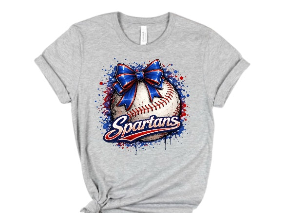 Spartans Drip Bow Baseball