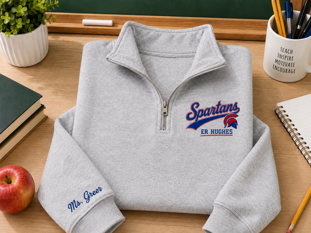1/4 Zip Sweater Spartans Any Name