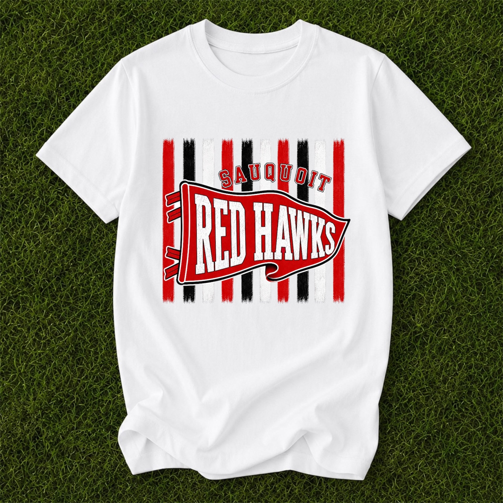 Sauquoit Red Hawks Striped