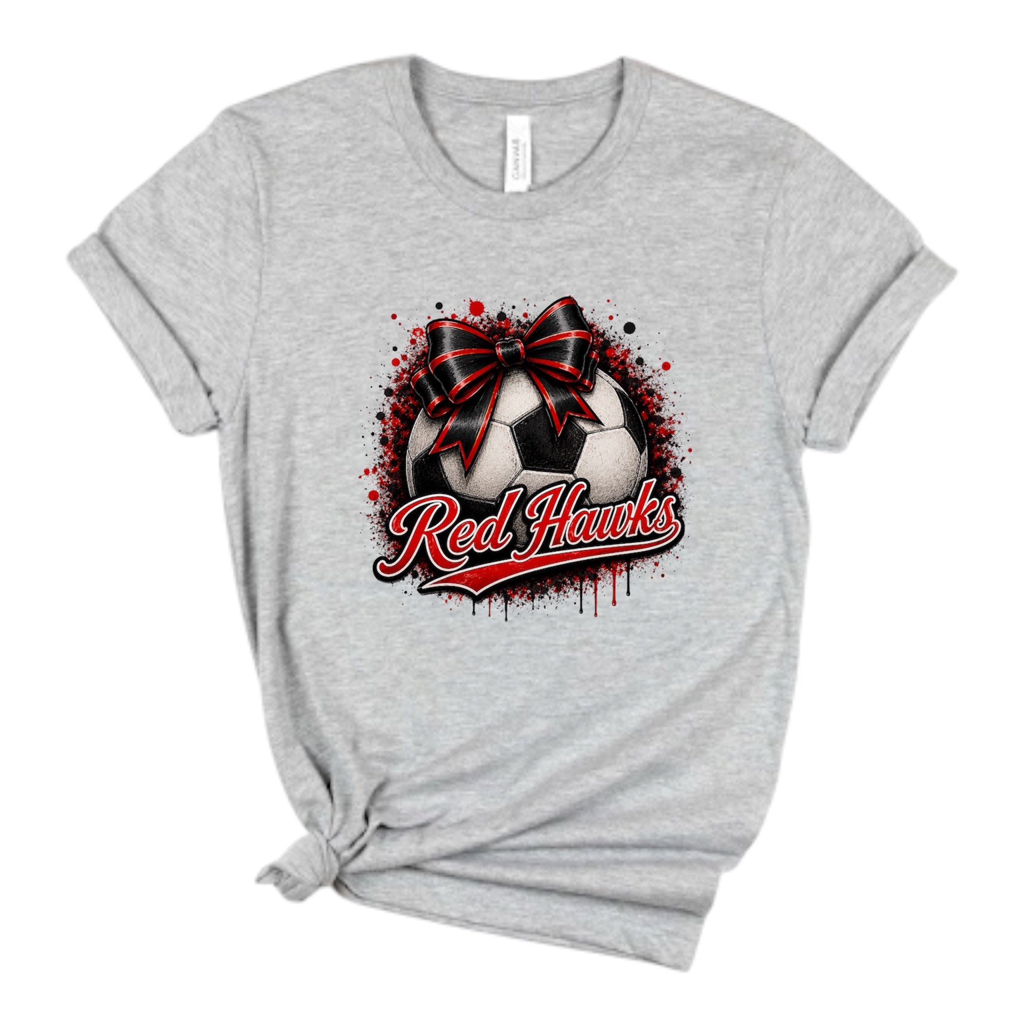 Red Hawks Drip Bow Soccer