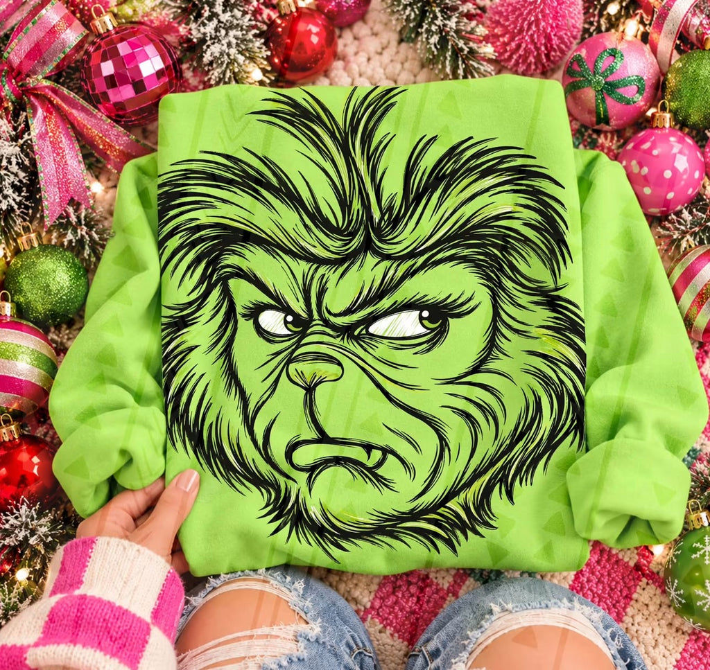 Merry Grinchmas Big Back Sweatshirt