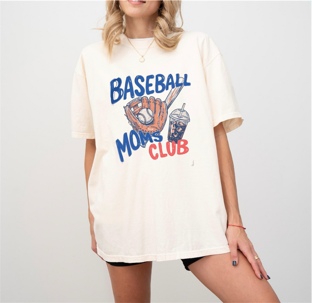 Baseball Mom Oversized Tee