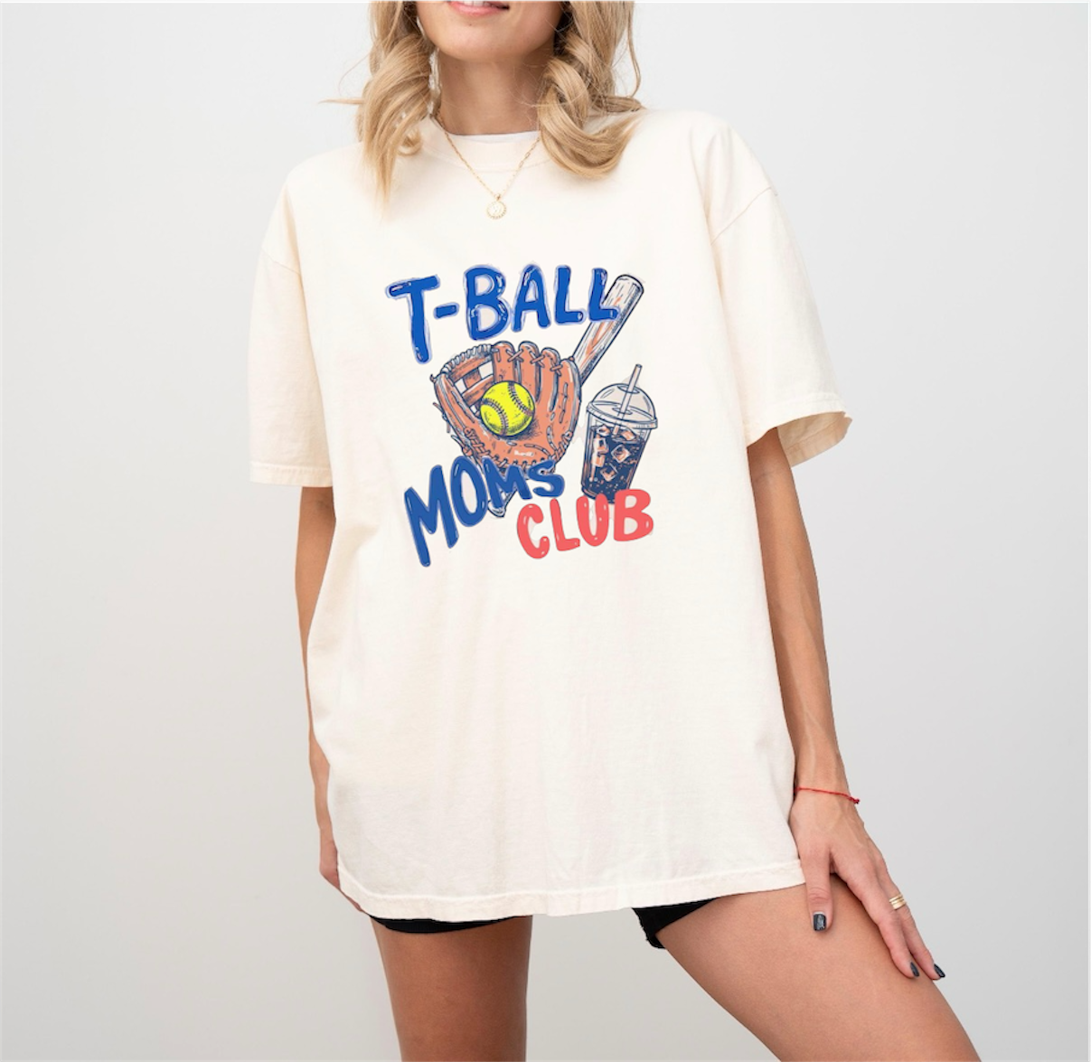T-Ball Mom Oversized Tee