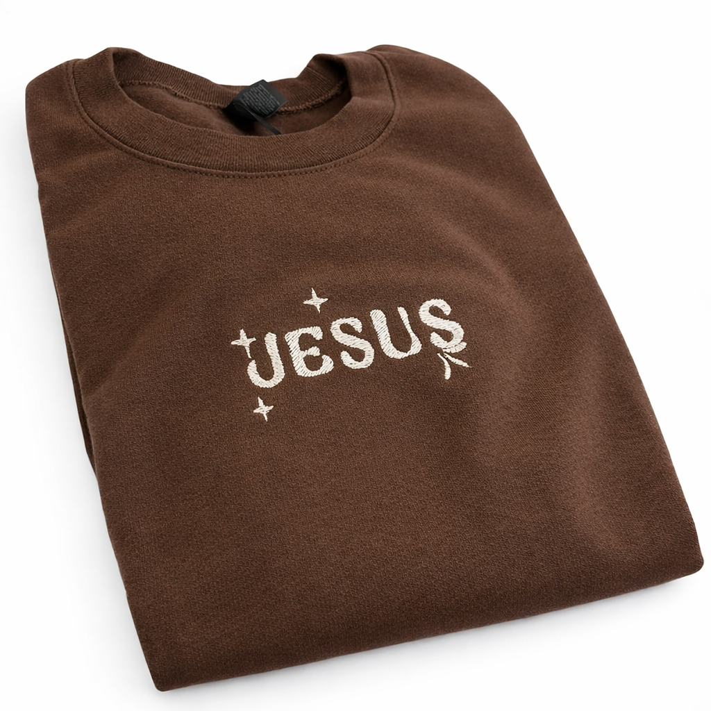 Jesus Embroidered Sweatshirt